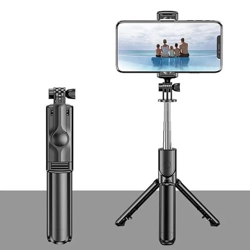 Humble Bluetooth Extendable Selfie Sticks with Wireless Remote and Tripod Stand, 3-in-1 Multifunctional Selfie Stick with Tripod Stand Compatible with iPhone/OnePlus/Samsung/Oppo/Vivo and All Phones