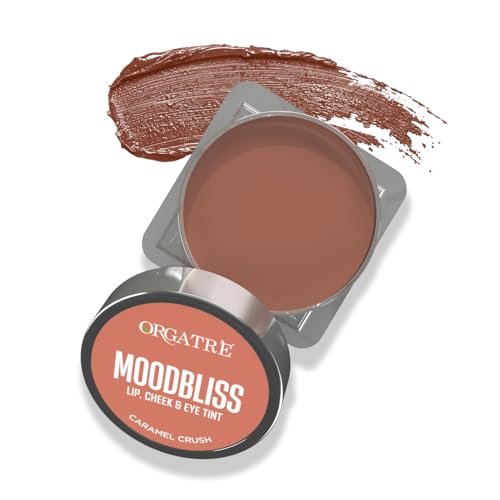 Orgatre Moodbliss Lip, Cheek & Eye Tint with Goodness of Kojic Acid & Retinol (Caramel Crush, 8GM)