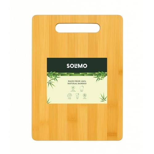 Amazon Brand – Solimo Large Eco-Friendly Wood Chopping Board | Durable | Knife Friendly | Sustainable | Ideal for Chopping, Slicing & Dicing | Brown