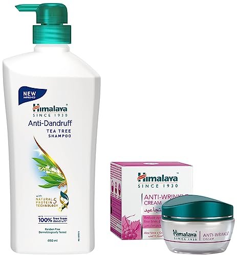 Himalaya Anti Dandruff Shampoo, 700ml and Himalaya Herbals Anti-Wrinkle Cream, 50g
