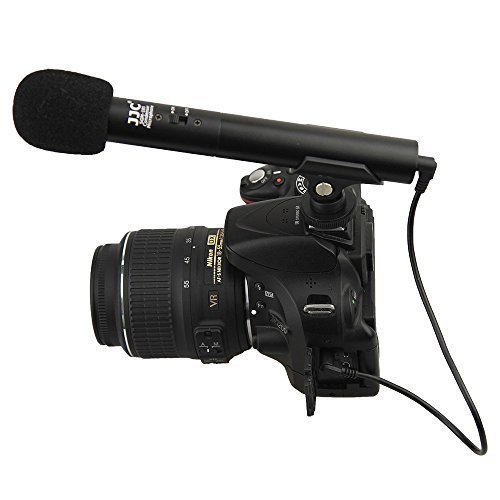 JJC SGM-185II DSLR/Video Mini Shotgun Auxiliary Unidirectional Microphone for Camera Camcorder with 3.5 Mm Mic Jack (Black)