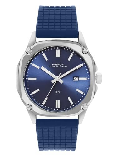 French Connection Vangaurd Blue Round Dial Mens Analogue Watch FCH01U