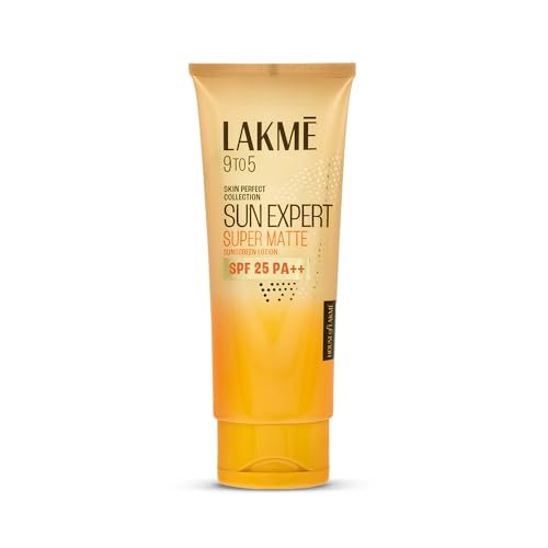 LAKMÉ Sun Expert SPF 25 PA++ Super Matte Lotion Sunscreen For All skin types, Lightweight, Non Sticky,100ml