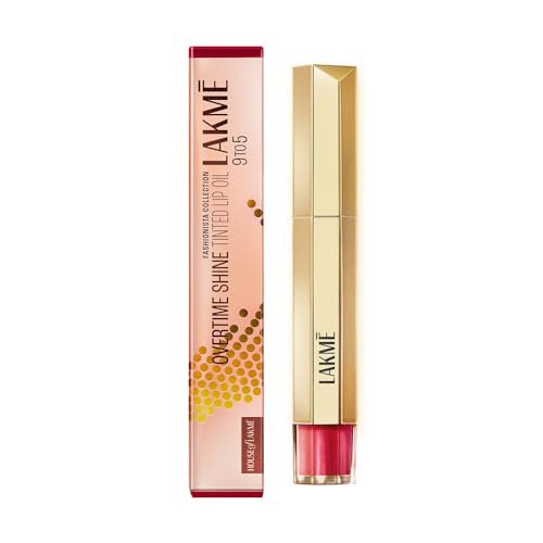 LAKMÉ LAKM Lakme 9to5 Overtime Shine Tinted Lip Oil – Coral Charm 5.3ml | 3Ml