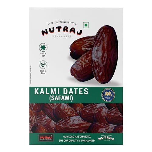 Nutraj UAE Kalmi Dates Pack 500g | Safawi Khajoor | Dry fruits | Nuts | Grocery Items