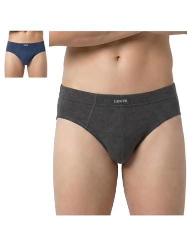 Levi’s 011 Comfort Brief for Men with Contoured Double Pouch, Tag Free Comfort & Smartskin Technology (Pack of 2)