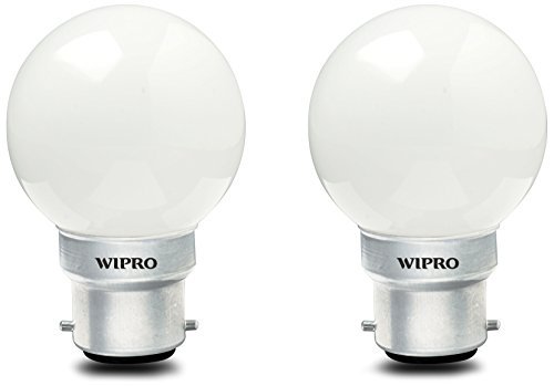 wipro 0.5W LED Cool Day Light Lamp, Pack of 2, (N10001)