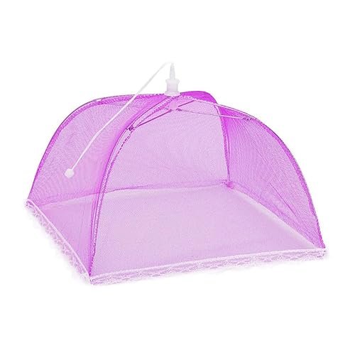 Sulfar Food Cover Umbrella Tent Mosquito Protection Mesh Screen Reusable and Collapsible Outdoor Picnic BBQ Food Covers Net for Flies Bugs & Mosquitoes (Multicolor)