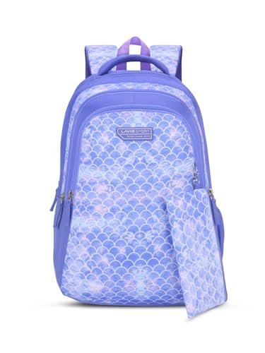 Lavie Sport Scales 36L Purple Backpack | Fits Upto 15 Inch Laptop | Organizer & Bottle Holder |Pencil Pouch | Gift for Men, Women, Boys, Girls | Laptop Sleeve for School & College
