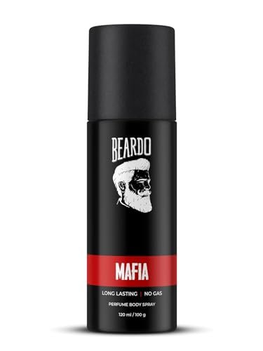 Beardo Mafia Perfume Body Spray for Men, 120ml | Oriental, Woody Notes No Gas Deo Long Lasting | Date night Deodorant for Men | Body Deo Gift for men | Gift For Brother | Gift For Friends