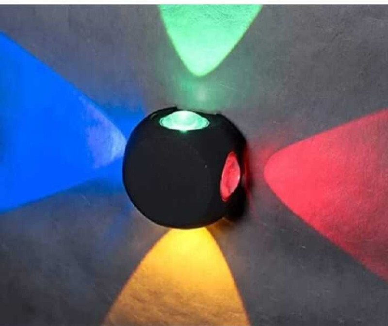 aadi AD-4 Way Round Wall Outdoor Led Post Light Outdoor Lamp(Red, Blue, Green, Purple)