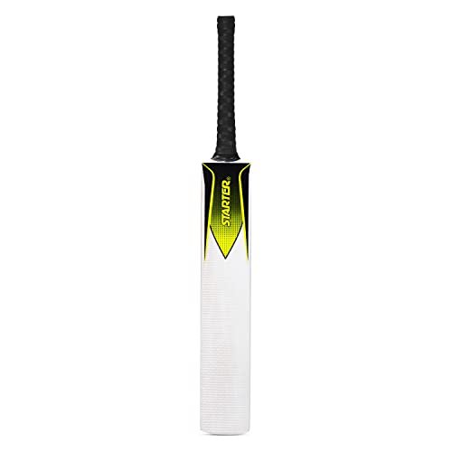 Starter Kashmir Willow Cricket Bat with Half Cane Handle- 13+ Years Kids-Full Size-Yellow & Black