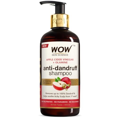 WOW Skin Science Apple Cider Vinegar Shampoo with DHT Blockers | Gentle & Natural Detox Formula that Helps Remove Buildup | For Men & Women 300ml