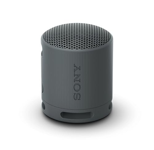 Sony SRS-XB100 Wireless Bluetooth Portable Lightweight Super-Compact Travel Speaker, Extra-Durable IP67 Waterproof & Dustproof, 16 Hrs Batt, Versatile Strap, Extra Bass & Hands-Free Calling-Black