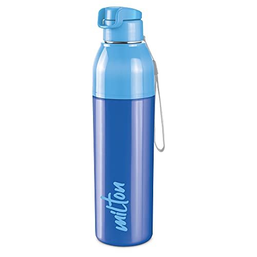 Milton Water Bottle Steel Convey 900 PU Insulated, Inner Stainless Steel Bottle, 630 ml, Leak Proof, BPA Free, Ideal for Home, Office, Gym, Travelling, Blue