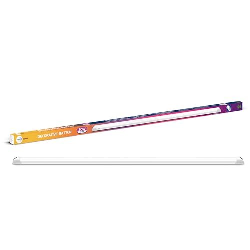 Wipro Garnet 20W Decorative Batten for Home, Office | Cool Day White (6500K) | High Voltage Protection | Surge Protection upto 4KV | Bright Light upto 100 Lumen/W | Pack of 1