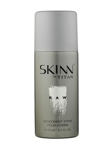 Skinn By Titan Raw Long-lasting Deodorant Spray For Men – 150 mL | Perfume for Men | Eau De Parfum for Men | Men’s cologne | For Daily Use | Premium Fragrance | Grooming Essentials