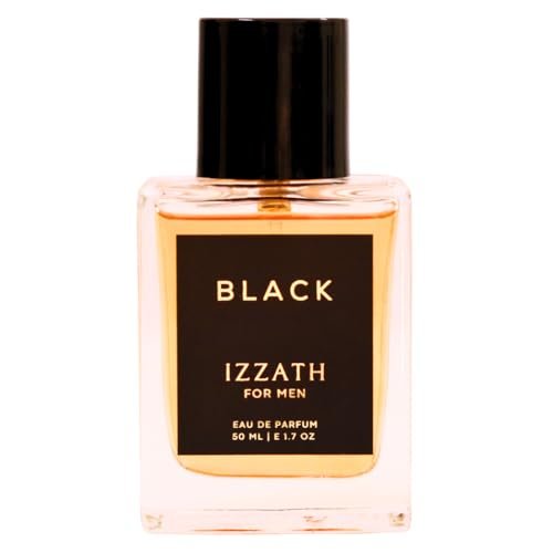 IZZATH Black Eau De Parfum 50ml : Luxury Men’s Perfume with Bergamot, Black Currant, Apple, Lemon & Pink Pepper | Elegant Gift for Him