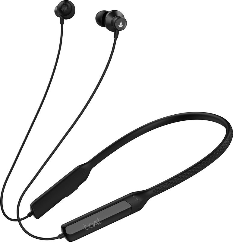 boAt Rockerz Apex with Spatial Bionic Sound, Beast Mode, ENx Tech & 30 HRS Playback Bluetooth(Stellar Black, In the Ear)