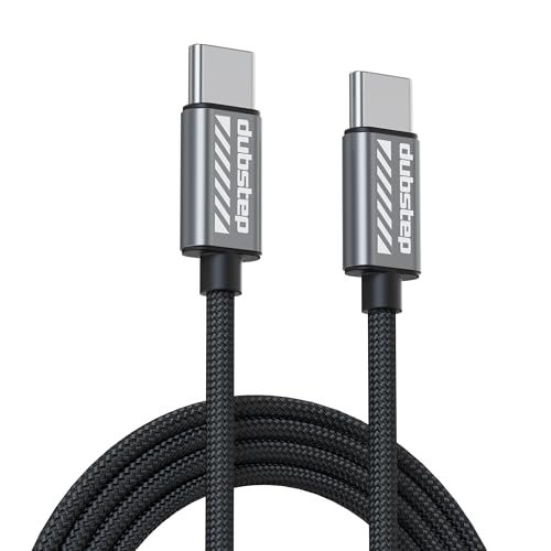 Dubstep Blaze Flash 65W Type-C to Type-C Nylon braided 1.25m Data Fast Charging Cable (Compatible with Mobile, Tablet, Laptop, Grey, One Cable)