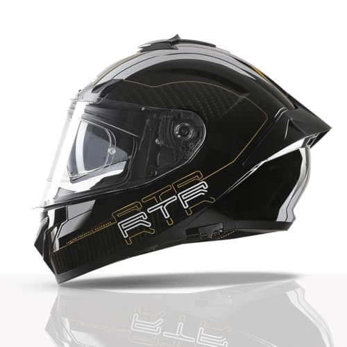 TVS Racing Hurricane Series Full Face Dual Visor Helmet for Men | Premium Bike Helmets with ABS Shell | Quick Release System | Aerodynamic Design | ECE, DOT & ISI Certified (White & Yellow, L)