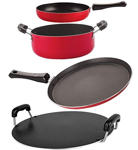 Non Stick Cookware Pots & Pan Gift Set of 4 Pieces with Bakelite Handle (FT13_FP10_RT_CS24)