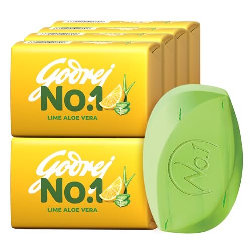 Godrej No.1 Lime & Aloe Vera (150g), Pack of 9 – High TFM (Grade 1 Soap), Long-Lasting Fragrance