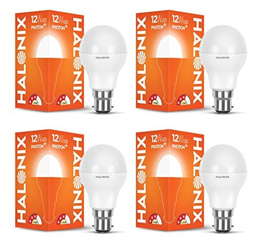 Halonix Photon Plus Base B22 12-Watt LED Bulb (Cool Day Light) – Pack of 4