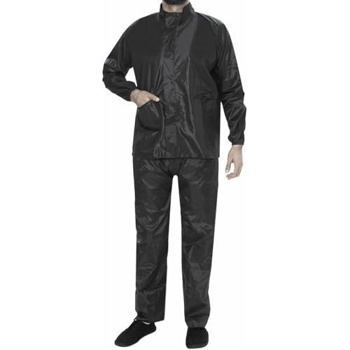 BENAVJI Men’s Waterproof Rain Wear Combo | Hooded Raincoat Suit with Pants for Riding, Camping & Travel