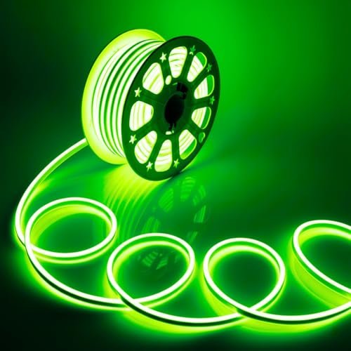 One94Store 4 Meter LED Neon Strip Light – Green | Plug-in Powered Flexible Waterproof Rope Light DC 5V | Ambient LED Lighting for Home, Bedroom, DIY Decor, Party & Gaming Room