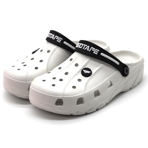 Red Tape Designer Comfortable Clogs, Sandals With Adjustable Back Strap For Men Off White – 9 Uk