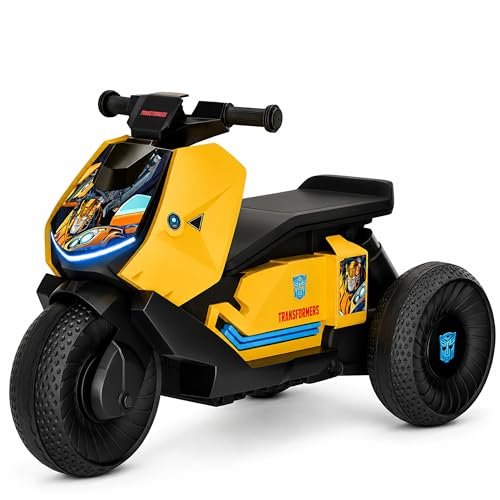 Lifelong Transformers Kids Electric Bike | Rechargeable 6V Battery Kids EV Ride On Built-in Music & LED Lights|Foot Accelerator with Pedal | BIS Certified EV Bike for 2–5 Years (LLEV999)