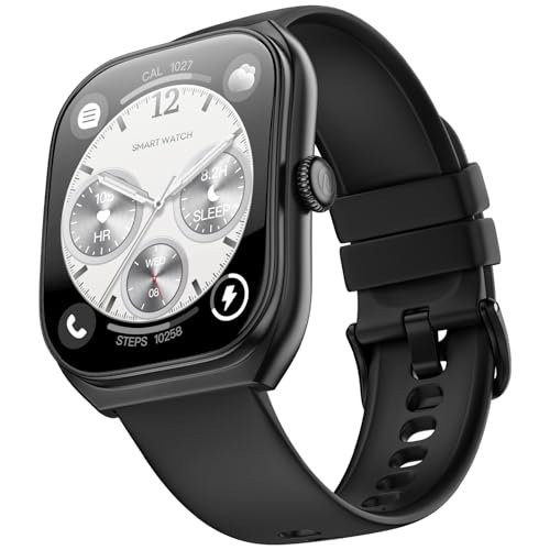 Noise Icon Arc 2.01″ Immersive Curved Display Smartwatch, 10-Day Battery, 1ATM Water Resistant, Functional Crown, 100+ Sports Modes, Health Suite™, Voice Assistant, Built-in Games (Jet Black)