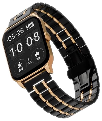 Vibez Imperial Luxury Smartwatch for Women & Men – Stainless Steel Strap, 1.83″ Display, High Resolution, 60 Sports Modes,100+ Watch Faces, Long Battery & BT Calling Smart Watch for Women & Men
