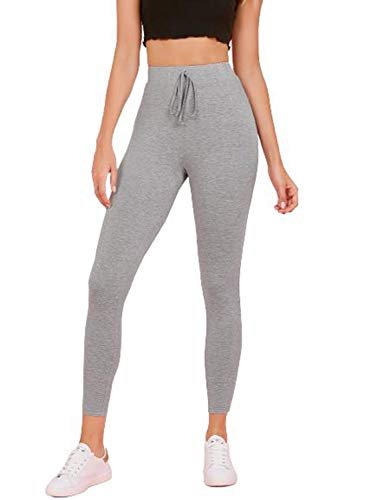 KOTTY Grey Solid Cotton Lycra Blend Women Trackpant (Grey,28) KTTWOMENSTRACKPANT45M