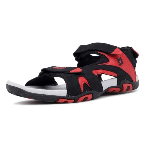 SPARX mens Ss-453 Black Red Sandal – 8 UK (SS-453)