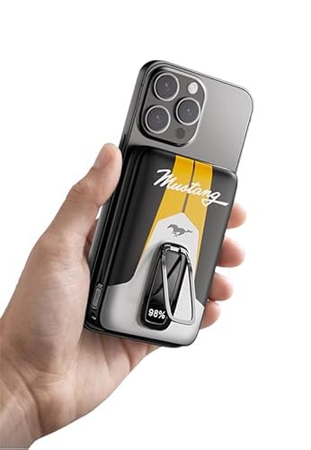 GOBOULT Mustang Ampvault V10 10000 mAh Wired & Wireless Power Bank (Phantom Black, Lithium Polymer, Fast Charging for Earbuds, Mobile, Smartwatch, Speaker, Tablet, USB Type-C, Digital Display)