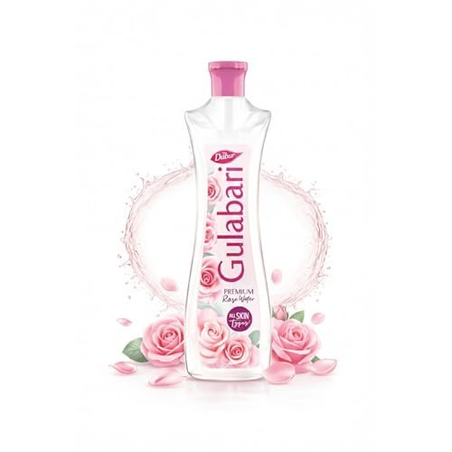 Dabur Gulabari Premium Rose Water/Face Toner – 400ml | No Paraben | Alcohol Free | Cleanses, Hydrates & Moisturises Skin | Balances & Restores Skin’s pH Levels | For All Skin Types