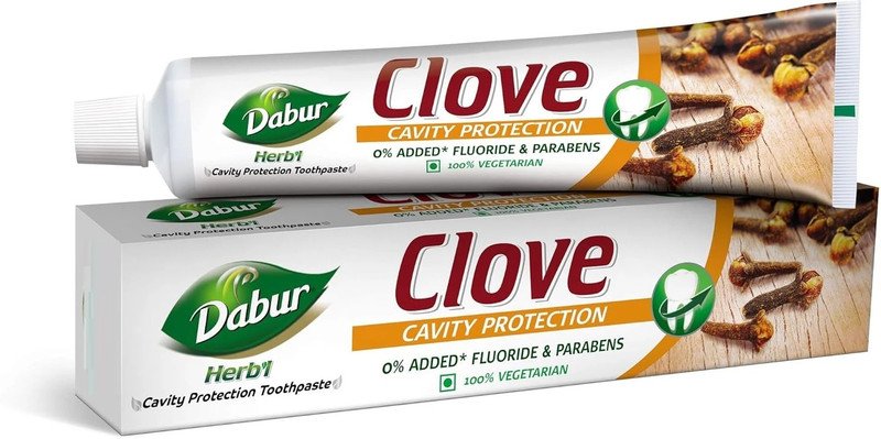Dabur Herb’l Clove Cavity Protection No added Fluoride Fights Bacteria & Relieve Pain Toothpaste(203 g)