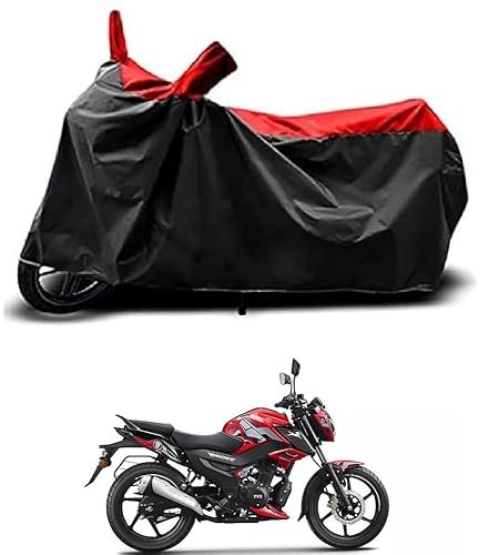 Vstargallery TVS Raider 125 New BS6 Bike Cover with Water-Resistant and Dust-Proof Premium Polyester Fabric (RED Stripe)