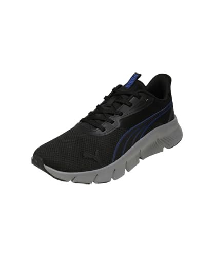 Puma, Unisex-Adult, Flexfocus Lite Modern Woven, Black-Vivid Blue, Running Shoe, 8UK, (31148101)
