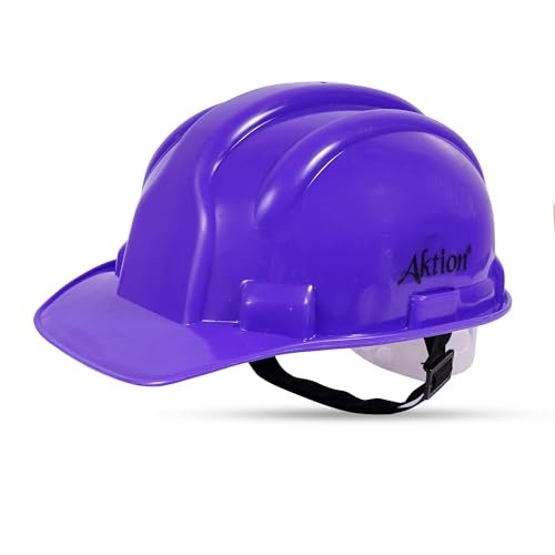 Aktion AK H01_WHT Safety Helmets Nape Type, Color: Violet, Pack of 5, IS 2925:1984