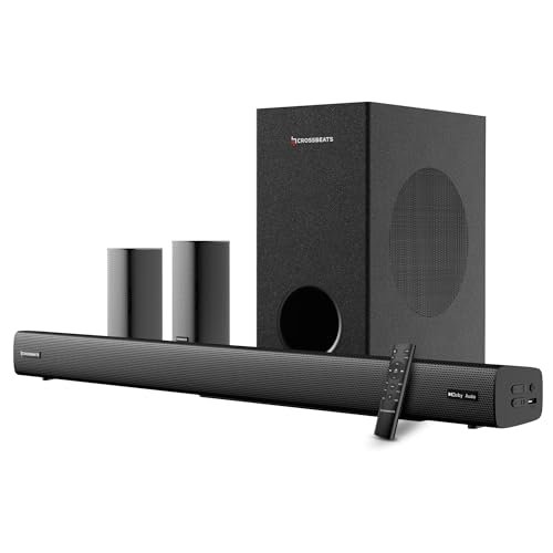 CrossBeats Blaze B1100 5.1 Dolby Home Theater Speaker 625W for TV [2026 Launch] Subwoofer Satellite Speakers, Soundbar for Smart TV |Bluetooth Sound bar Music System Home Theatre (Black)