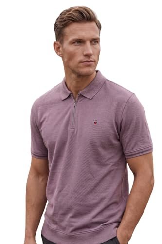 Louis Philippe_Mens_Solid_Mauve_Tshirt_LYKPCSLP023198_L
