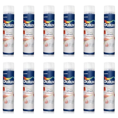 Dulux Simply Refresh Spray Paint | DIY, Quick Drying Gloss Finish for Metal, Wooden Furniture, Plastic, Walls, Cars & Bikes – 12 X 400ML (Gold)