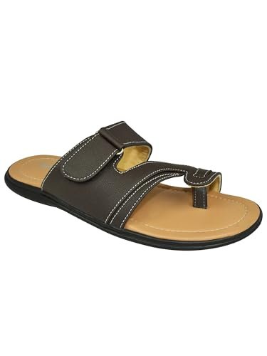 AJANTA Genuine Synthetic Leather Sandals for Men | Daily Wear Comfort Slippers with Anti-Slip Sole, Durable & Lightweight Casual Footwear for Office, Walking & Outdoor Use
