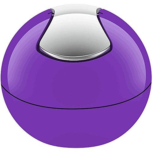 SPREAD SPAIN® Swiss Design Bowl Mini Plastic Dustbin 1 Liter/ 14 cm (Purple)