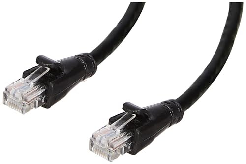 amazon basics RJ45 Cat-6 Ethernet Patch/LAN Cable for Personal Computer – 3 Feet (Black)