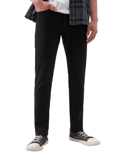 Highlander Men Black Slim Fit Stretchable Jeans