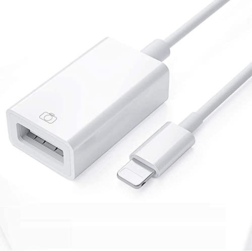 BigPlayer Compatible with iPad iPhone, OTG Cable, White (OTG Adapter)